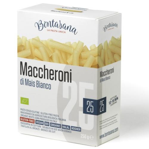Bontasana - Pasta maccheroni di mais bianco n.25 bio senza glutine 250gr