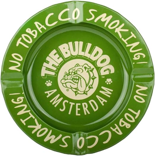 The Bulldog Posacenere in metallo colore verde