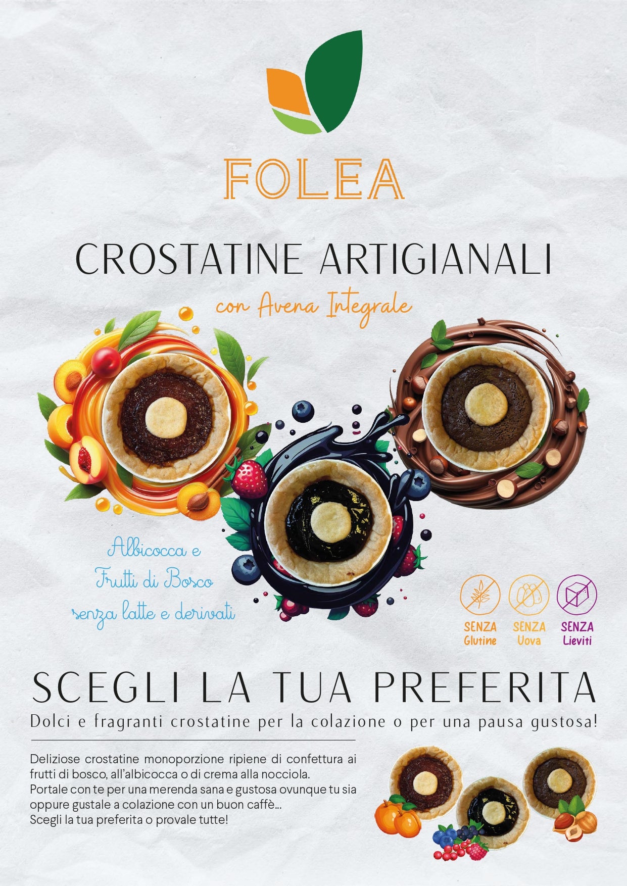 Folea - Crostatina all'albicocca 50gr