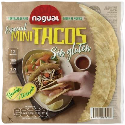 Nagual - Tortilla di mais speciale mini tacos 170gr